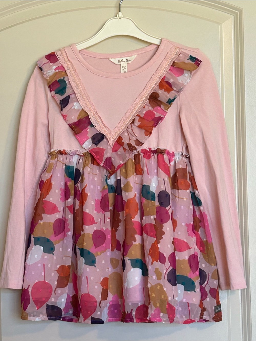 Sz8 Matilda Jane "Leaf Pile" long-sleeve tunic
